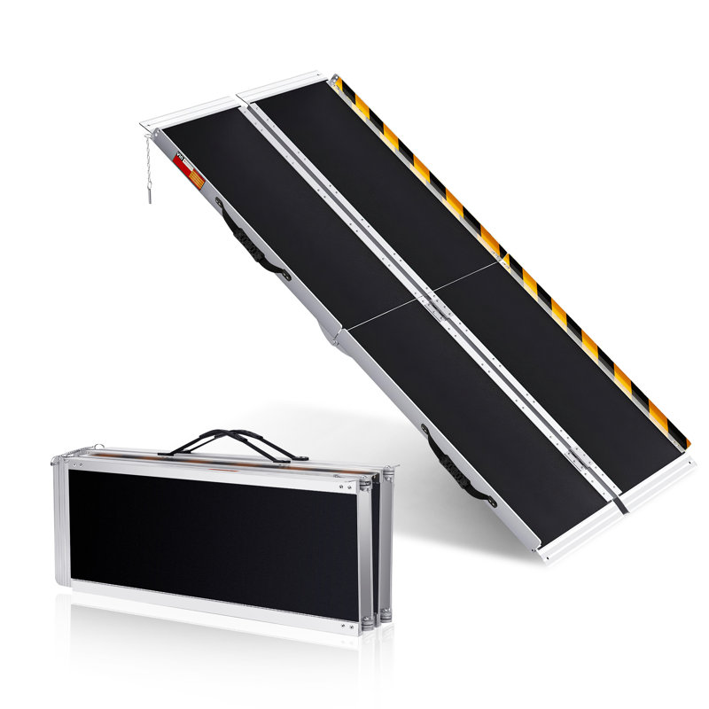 Interior Portable Ramp Qeetex Portable Wheelchair Ramp, Folding Aluminum Ramp for Steps ...