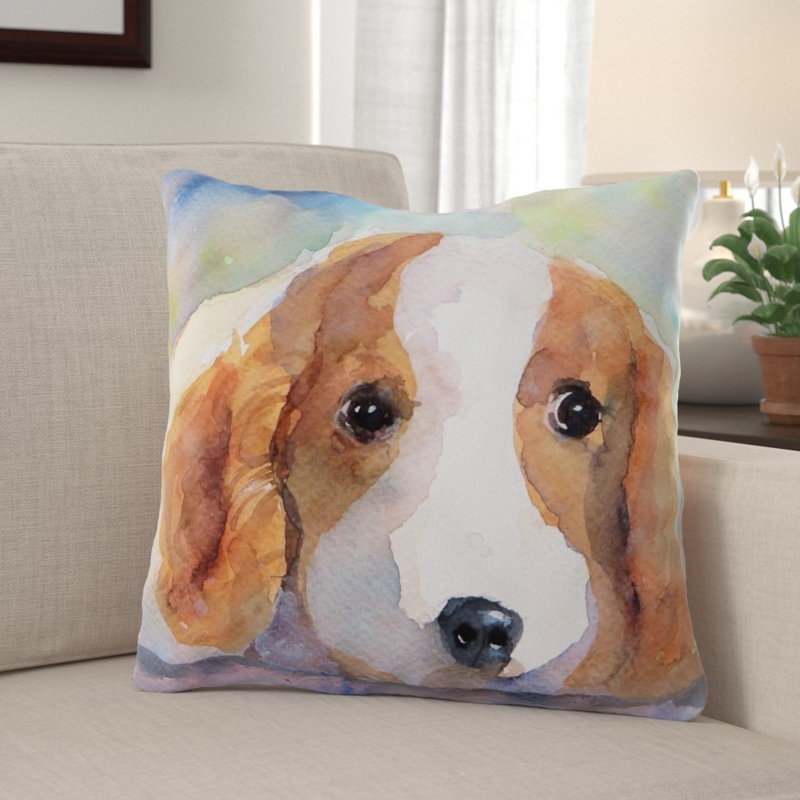 Coussin décoratif pour chien Culberson, Microsuède, Intérieur