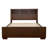 Copper Cappuccino Eastern King LED Storage Bookcase Bed