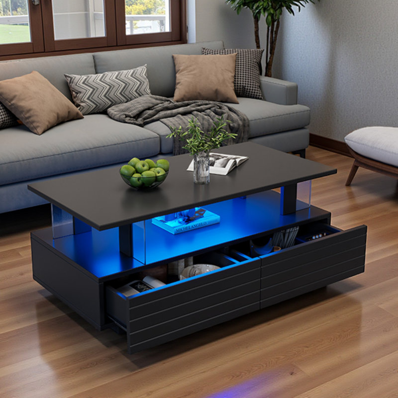 Pedestal Coffee Table with Storage