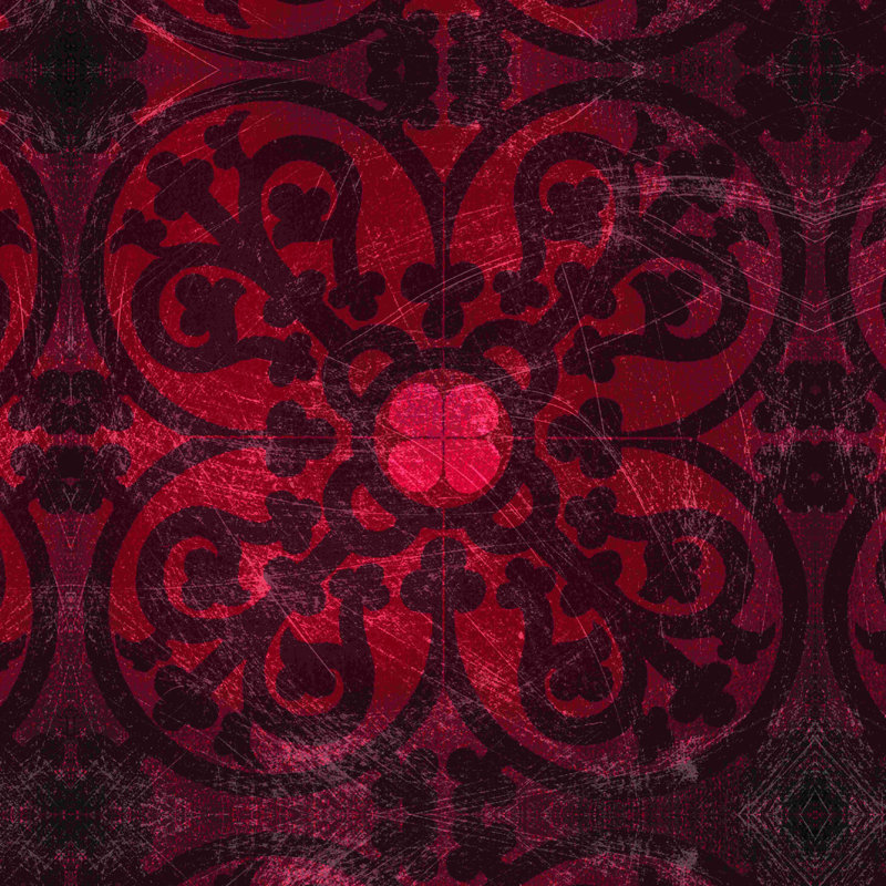 «Old Crimson Textile Element 4», impression sur toile tendue, H 12 po x l 12 po