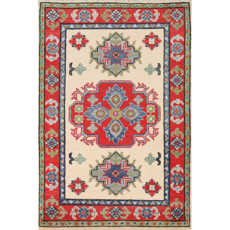 Tapis décoratif ivoire Kazak