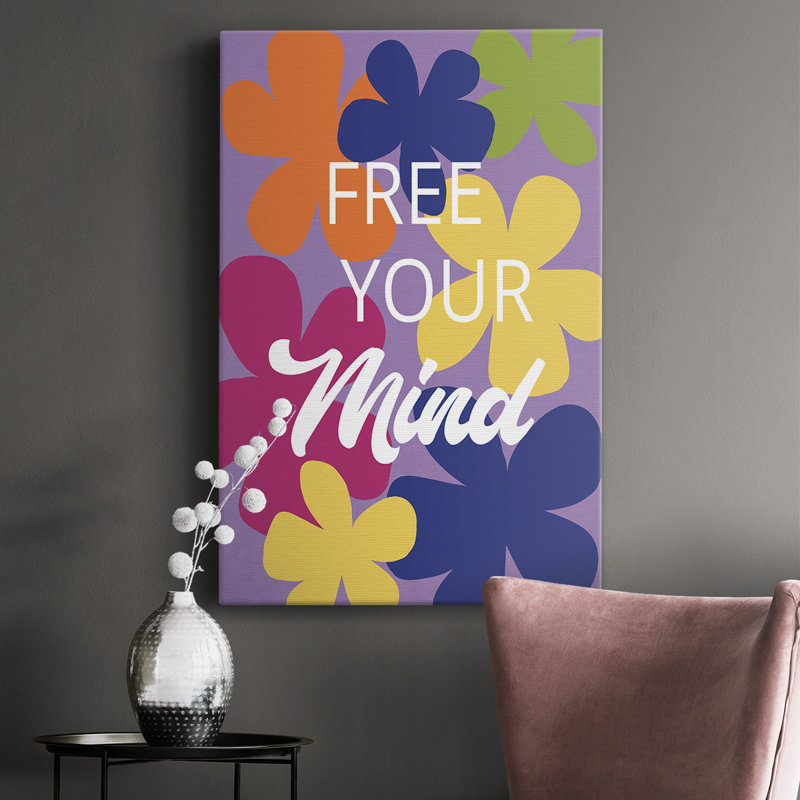 «Free Your Mind», reproduction sur toile tendue, H 18 po x l 12 po x P 1 po