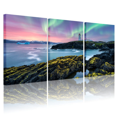Northern Lights 3-Piece Oil Painting Set