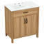 30" Wood Bathroom Vanity With Solid Wood Frame, 2 Soft Close Doors,1 Flip Drawer, Adjustable Shelf, Modern Storage Cabinet-373990243-373990240
