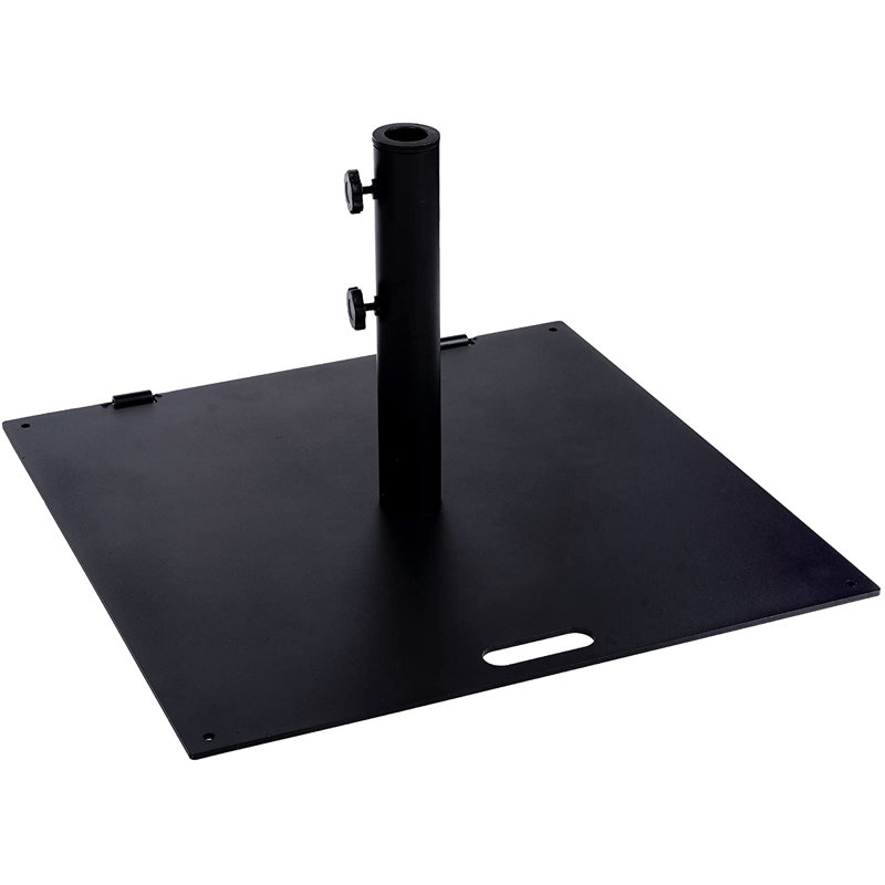 Base de parasol autoportante en acier Lytchett, Noir mat