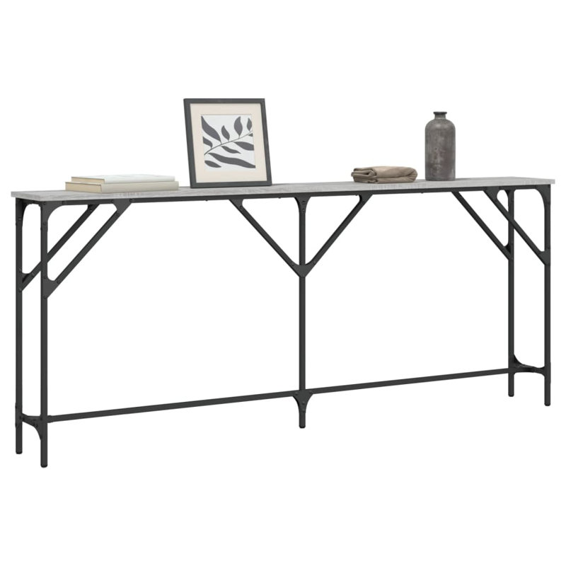 Virdia Console Table, 29.5" H x 78.7" W x 11.4" D, Black