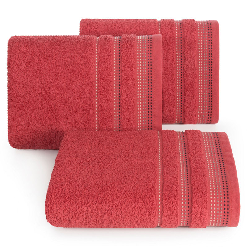 Hostnick Midweight Jacquard Hand Towel, Red