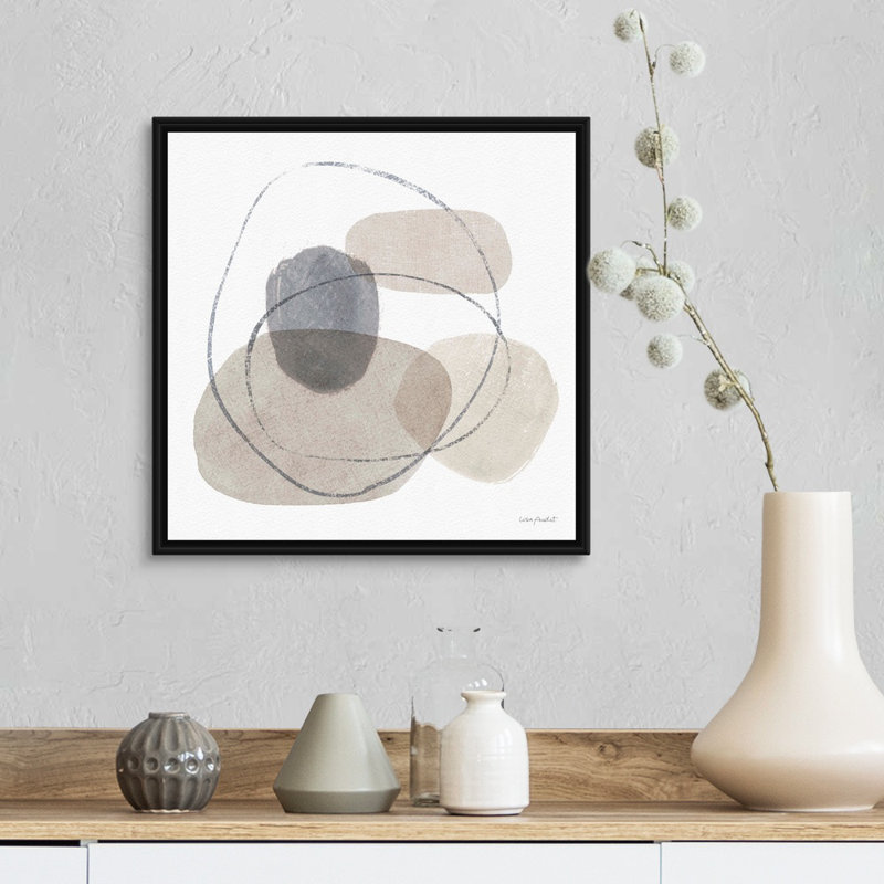 « Think Neutral 07 » par Lisa audit, reproduction d’art sur toile, H 18 po x l 18 po x P 1,75 po, Cadre noir