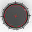 YC 16FT trampoline Pumpkin- Black Red-Upgrade
