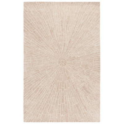 Marquee 507 Hand Tufted Wool/Cotton Starburst Rug in Brown/Beige