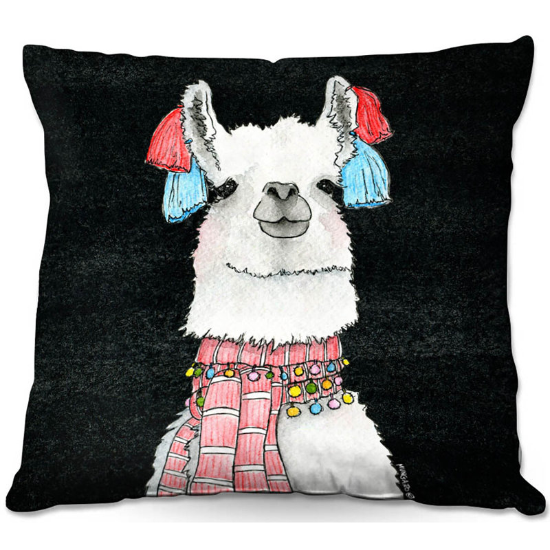 Reversible Throw Pillow, 20" x 20", Black