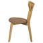 Ensemble de 2 chaises de salle à manger Evans, tissu brun, bois franc brun noyer, 17 pouces