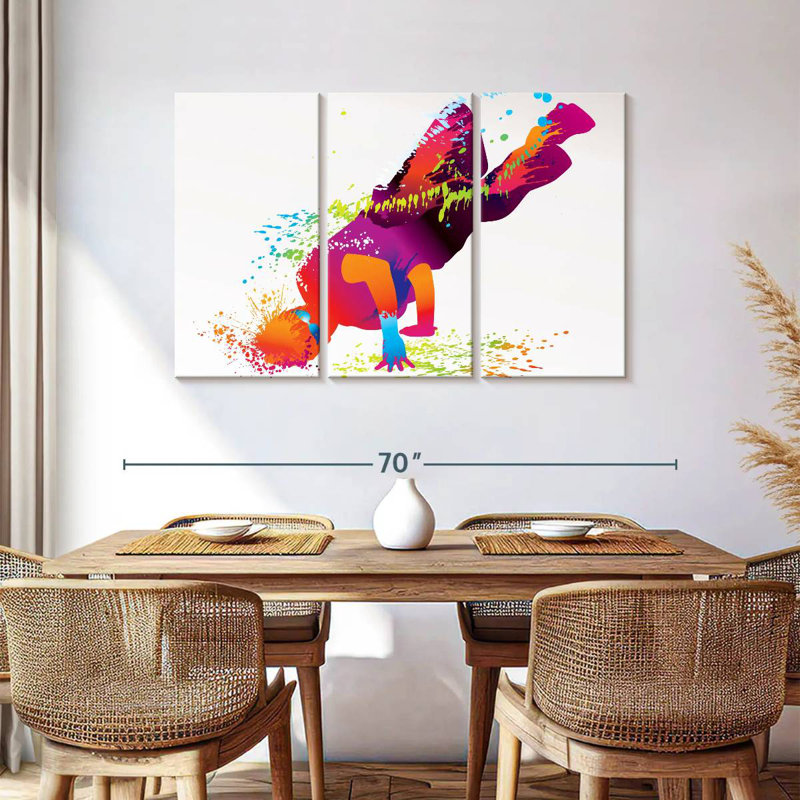 Enn Breakdancing Abstract, 36" H x 57" W