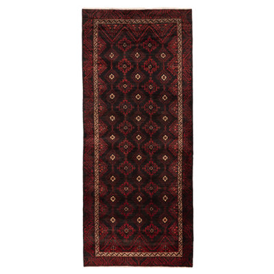 Tapis rouge Baluch 3 pi 7 po x 8 pi 10 po