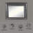 Metallic Gray Finish Mirror W/Led