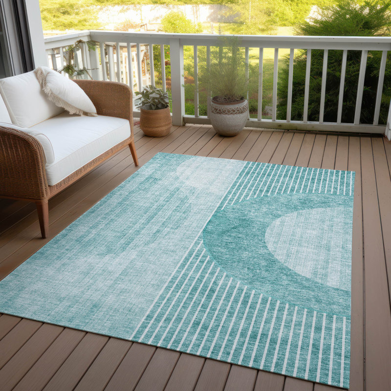 Tapis intérieur / extérieur Ayush, Rectangle 2 pi 6 po x 3 pi 10 po
