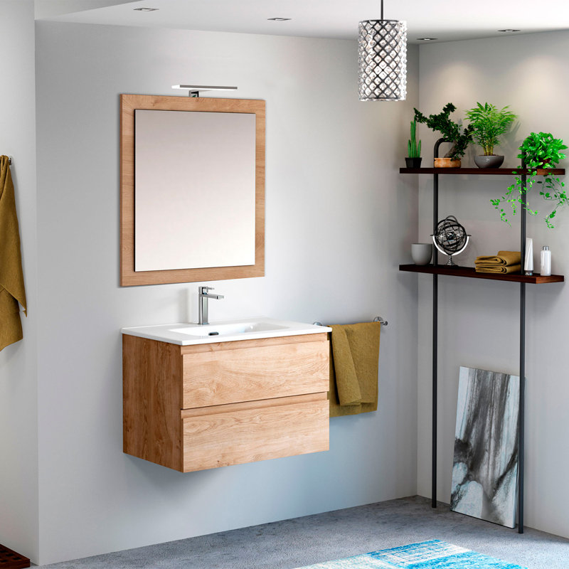 Base de meuble-lavabo simple Pasadena 28 seulement, Chêne