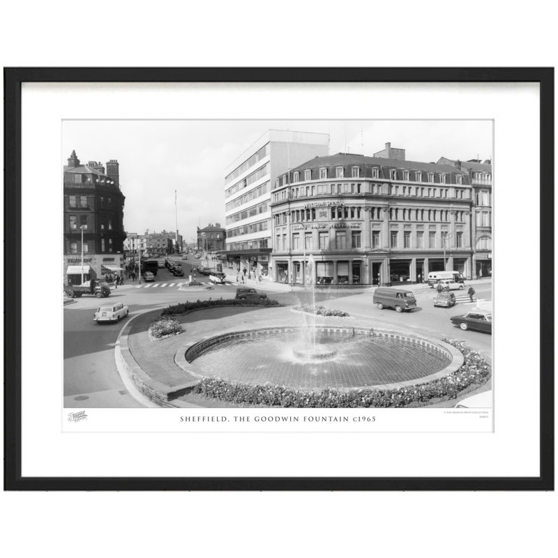 Sheffield, The Goodwin Fountain C1965 by Francis Frith - Single Picture Frame Print, 40cm H x 50cm W x 2.3cm D