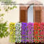Lot de 2 fleurs artificielles de lierre violet, fausses fleurs suspendues, résistantes aux UV, pour la décoration de terrasse et de jardin.-140418324