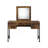 Rustic Vanity Desk with Large Mirror and Storage Drawers