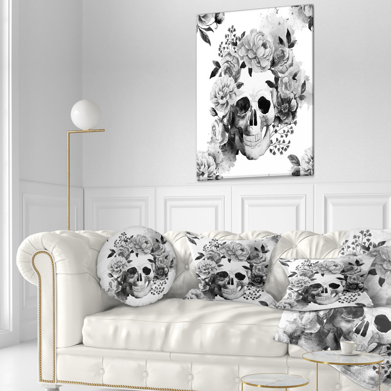 « pivoine crâne », impression sur toile tendue, H 40 po x l 20 po