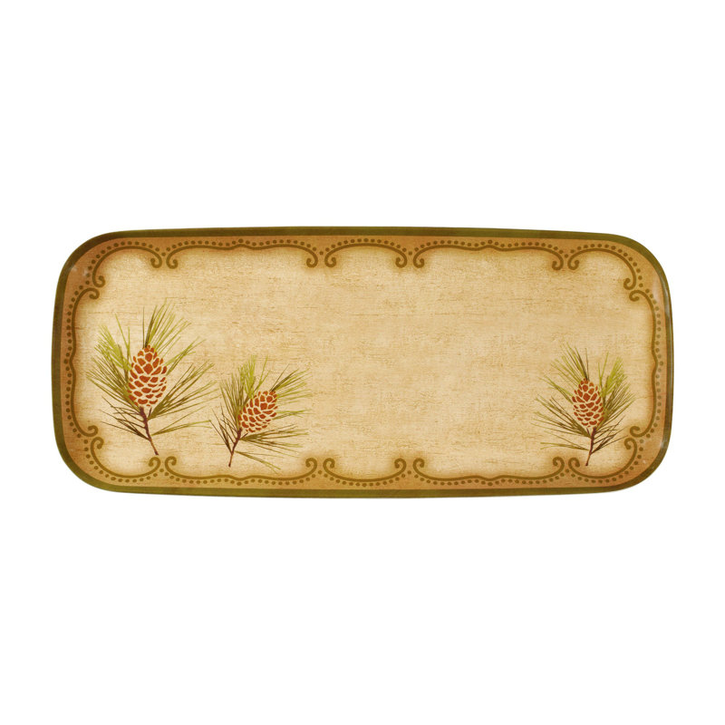 2-Piece Woodland Pinecone 15" Tray