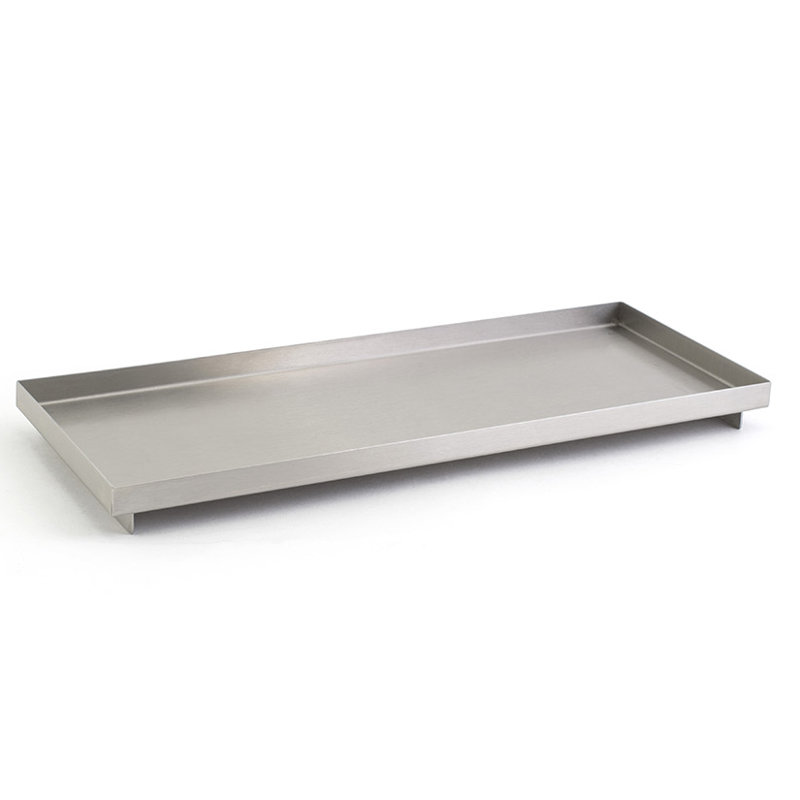 Plateau rectangulaire en acier inoxydable