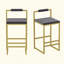 Ensemble de 2 tabourets de bar rembourrés en velours moderne avec repose-pieds et dossier pour la cuisine-1105949562-1105949575
