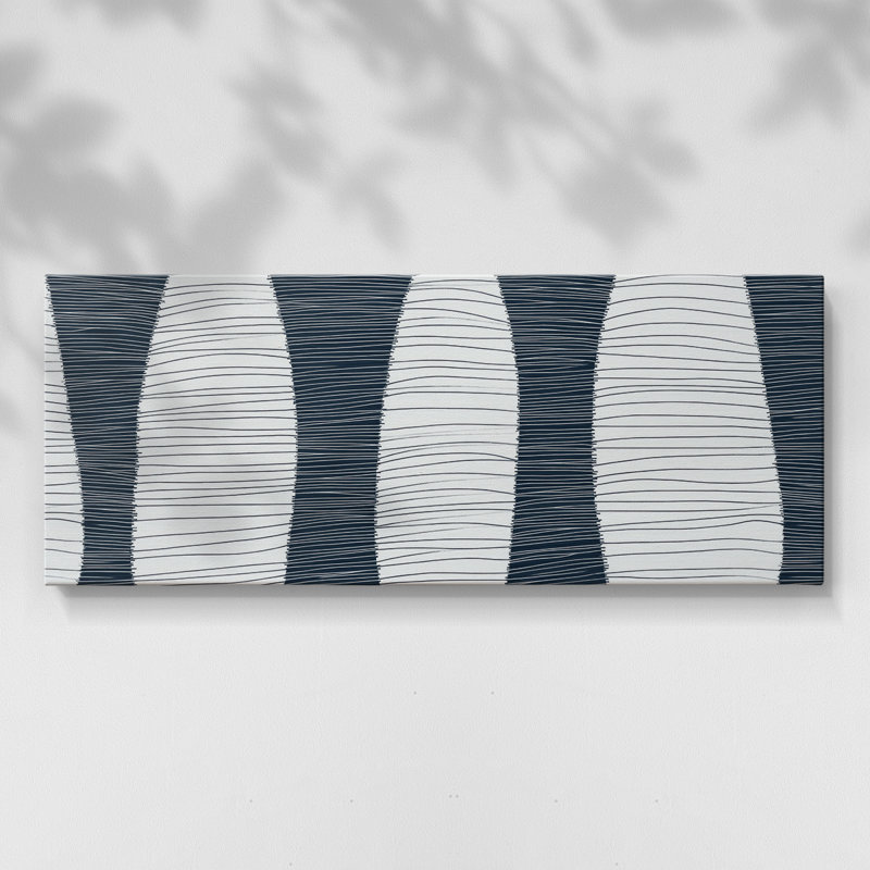 Série abstraite-DCCxx- Toile tendue avec châssis - Prêt à accrocher, H 16 po x l 40 po