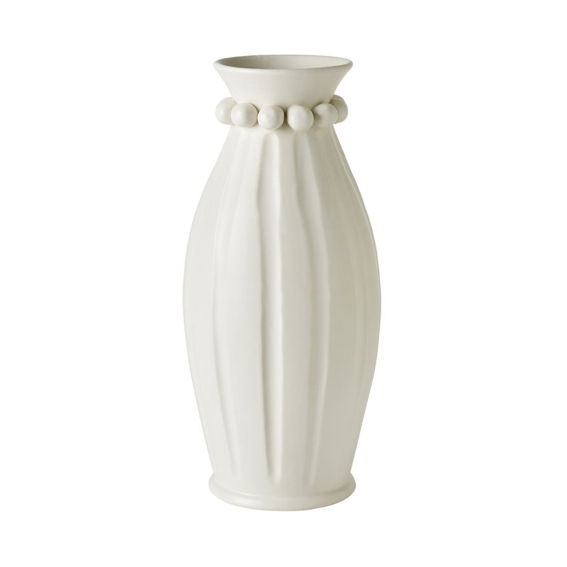 Pearl Vase-Matte White-Tall, 20" H x 9" W x 9" D