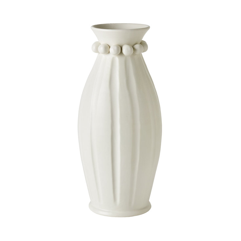 Pearl Vase-Matte White-Tall, 20" H x 9" W x 9" D