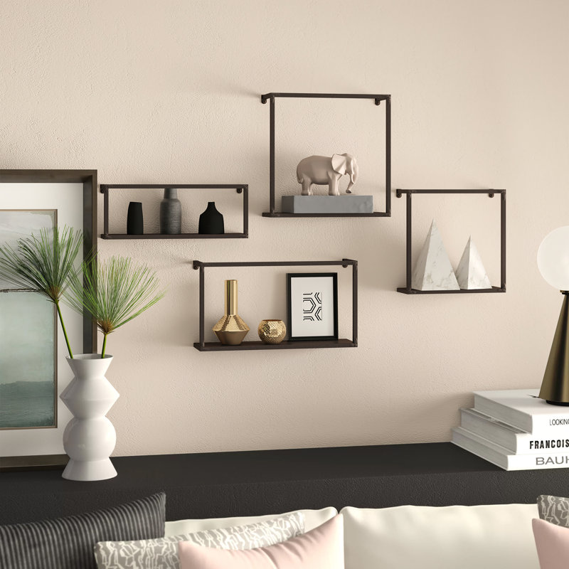 Alfy 4 Piece Iron Bracket Shelf