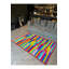 Tapis jaune tissé à rayures Mosso-1057931316