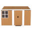 Abri de rangement en acier galvanisé de qualité supérieure, 8 x 10 pi, avec toit en pente, porte verrouillable et ventilation pour l'organisation des outils et équipements extérieurs.