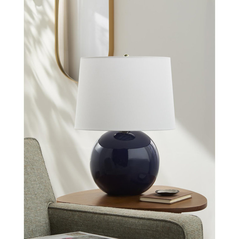 Lampe de table sphérique Havrilka, Bleu très foncé