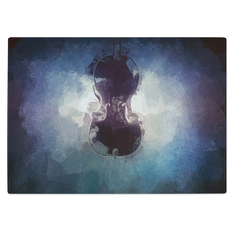 Tempered Glass Submerged Cello Chopping Board, 28.5 cm W x 20 cm L