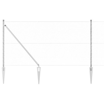Vidaxl Fence With Posts PVC-Coated Steel