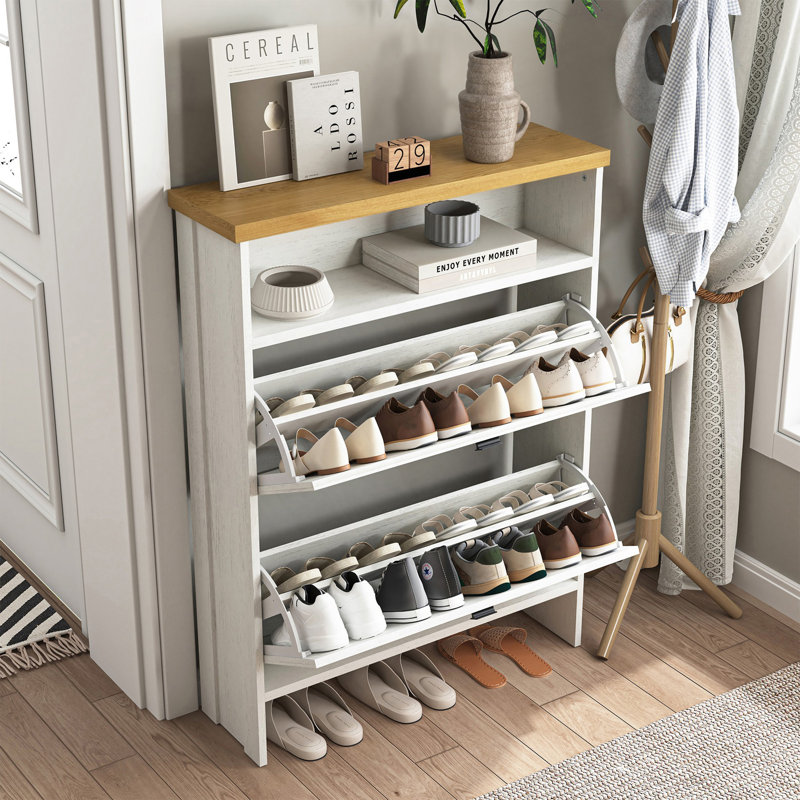 Armoire à chaussures multi-fonctionnelle minimaliste moderne à quatre couches