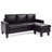 Como Faux Leather L-Shaped Sectional Reversible-776853300