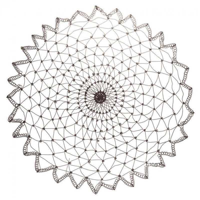 Décoration murale en métal, Brun, H 28 po x l 28 po x P 0,25 po