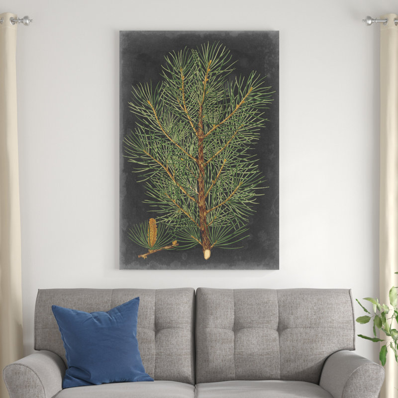 «Dramatic Pine II», peinture sur toile, H 48 po x l 32 po, Non, Unframed