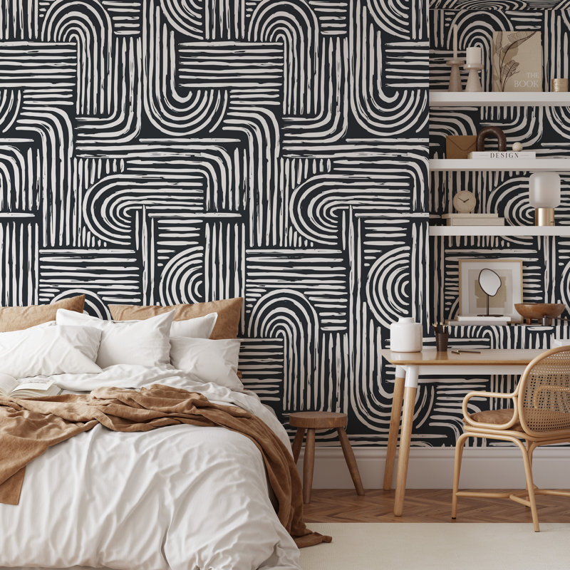 Black and White Stripe Wallpaper