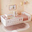 Lit plateforme en bois avec garde-corps-521032150