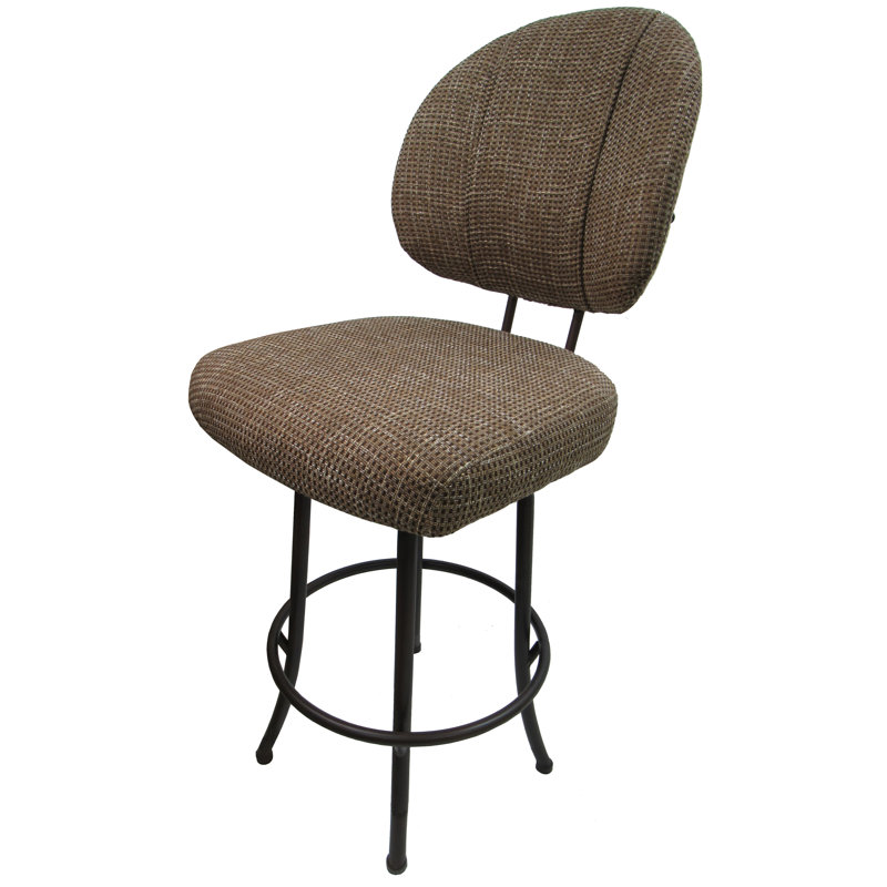 Ostrander Swivel Bar Stool, Beige, Beige, Counter Stool (26" Seat Height)