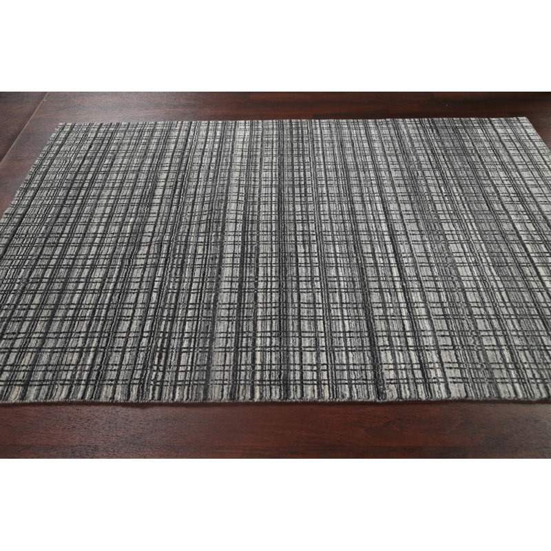 Tapis oriental géométrique contemporain noué à la main 5 x 8