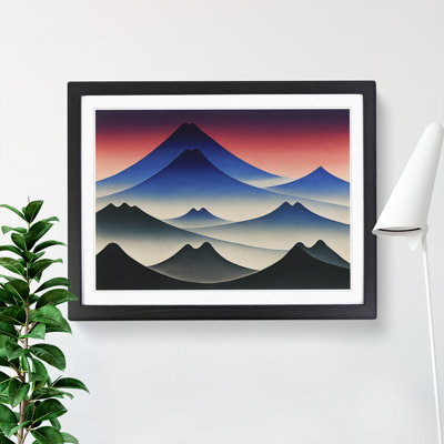 Abstract Japanese Mountains Vol.1 - Framed Print