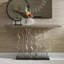 Waves 54 in. Solid Wood Console Table