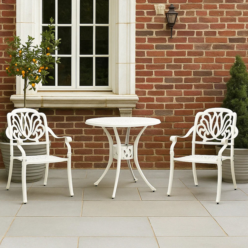 Ensemble bistro Massaoud, Blanc, H 35,8 po x L 24,8 po x l 27,2 po