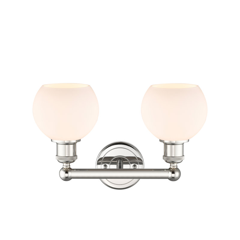 Cambria 2 - Light Dimmable Vanity Light, Matte White, Polished Nickel